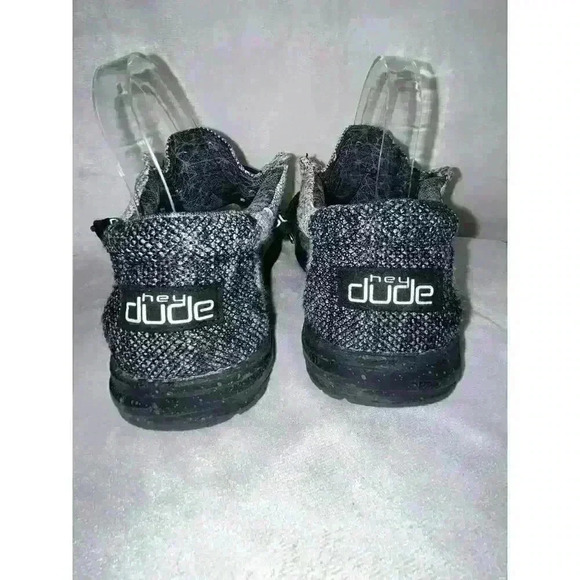 Hey Dude Wally Stretch Poly Slip on Sneaker Mens Sz 8 -‎ Grey & Black (Dark Web) - Picture 6 of 9